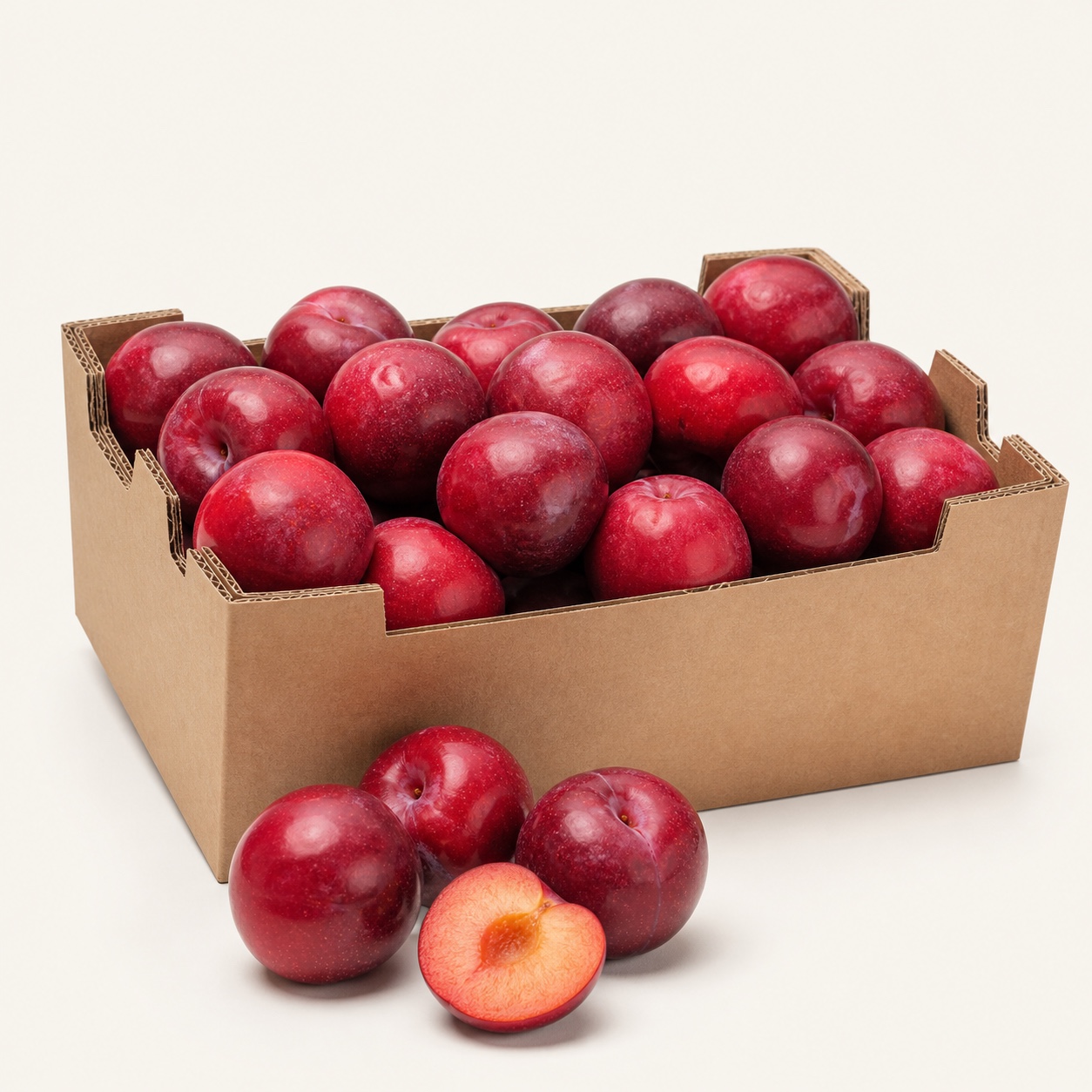 Ciruela roja americana · caja