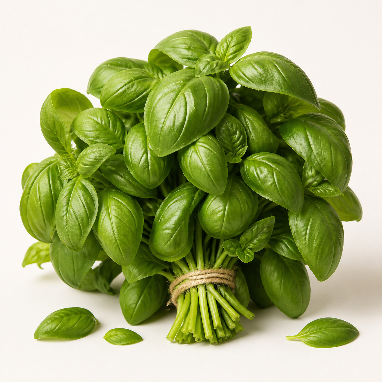Albahaca genovesa en manojo